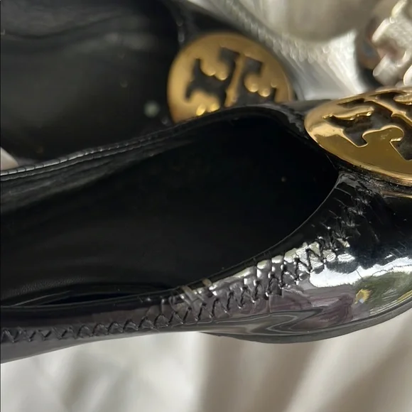 Tory Burch Black and Silver Ballet Flats - Picture 4 of 4